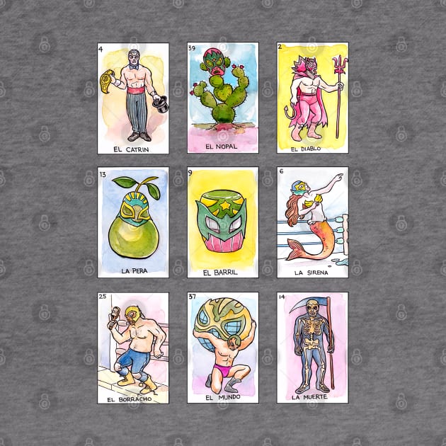 Lucha Libre Loteria by sketchboy01